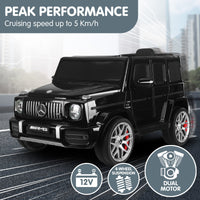 Kahuna Mercedes Benz AMG Licensed G63 Kids Electric Ride On Car Remote Control Dual 25W Motors Music Player LED Lights