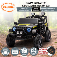 S619 Gravity Kids Electric Ride On Car - Black