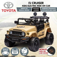 Toyota Fj Cruiser Kids Electric Ride On Car - Khaki