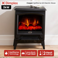Dimplex 2kW Casper Optiflame Portable Electric Stove