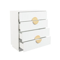 Sarantino Gail Chest Of Drawers Tallboy Dresser In White