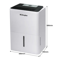 Dimplex Portable 12L Dehumidifier in Black and White