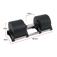 Powertrain Eon 2 x 36kg Dial-Up Adjustable Dumbbell Home Gym Weights