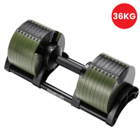 Powertrain Eon Dial-Up 36KG Adjustable Dumbbell - Green