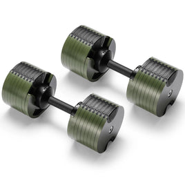 Powertrain Eon Dial-Up 90KG Adjustable Dumbbells Pair - Green