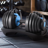 Powertrain 24KG Adjustable Home Gym Dumbbell - Blue