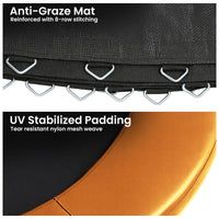 Kahuna 6ft Trampoline Replacememnt Safety Pad Cover and Spring Jumping Bounce Mat Orange