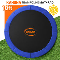 Kahuna 10ft Replacement Trampoline Safety Pad Cover and Jumping Spring Mat - Blue