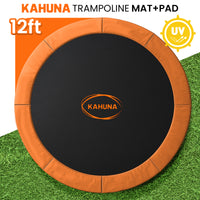 Kahuna 12ft Replacement Trampoline Safety Pad Cover and Jumping Spring Mat - Orange