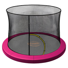Kahuna 10ft Trampoline Pad and Net - Pink