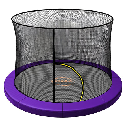 Kahuna 12ft Trampoline Pad and Net - Purple