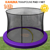 Kahuna 14ft Trampoline Pad and Net - Purple