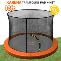 Kahuna 16ft Trampoline Pad and Net - Orange