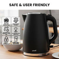 Pronti Silver Noir Collection 1.7L Electric Kettle
