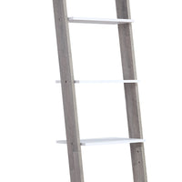 Sarantino Mira 5-tier Ladder Shelf In White And Grey Oak