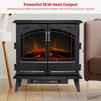 Dimplex Leckford Optiflame Electric Fire Stove - 2kW