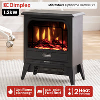 Dimplex 1.2kW MicroStove Optiflame Portable Electric Fire Stove