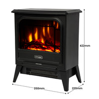 Dimplex 1.2kW MicroStove Optiflame Portable Electric Fire Stove