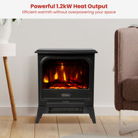 Dimplex 1.2kW MicroStove Optiflame Portable Electric Fire Stove