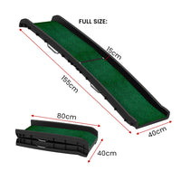 Furtastic Foldable Dog Ramp with Poly-Grass Grip Surface Non-Slip UV Protection