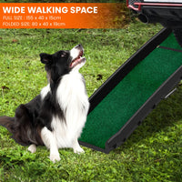 Furtastic Foldable Dog Ramp with Poly-Grass Grip Surface Non-Slip UV Protection