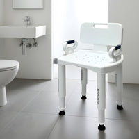 Orthonica Premium Adjustable Shower Chair with Armrests 158kg Capacity