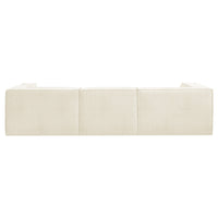 Sarantino Novi 3-Seater Modular Sofa with Ottoman in Cream Non-Slip Bottom Lounge
