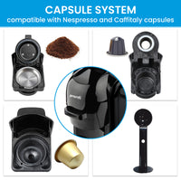 Pronti Breakfast Set with HomeMaid Coffee Machine, Silver Noir Toaster & Kettle