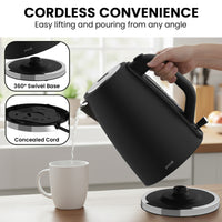 Pronti Breakfast Set with HomeMaid Coffee Machine, Silver Noir Toaster & Kettle