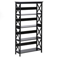 Sarantino Daphne 5-tier Cross Panel Bookshelf