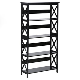 Sarantino Daphne 5-tier Cross Panel Bookshelf