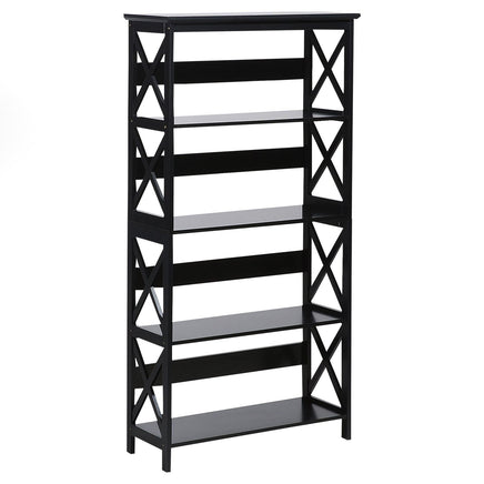 Sarantino Daphne 5-tier Cross Panel Bookshelf