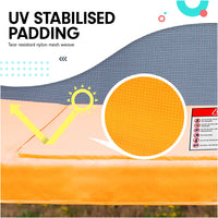 Kahuna 6 ft x 9 ft Rectangular Outdoor Trampoline - Orange