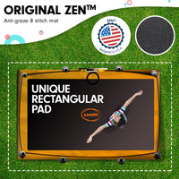 Kahuna 6 Ft X 9 Ft Rectangular Outdoor Trampoline With LED Basketball Set Orange