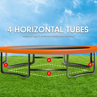 Kahuna Rectangular Trampoline 6x9ft with L.E.D BB Set Rainbow