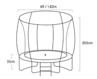 Classic 6ft Outdoor Round Trampoline Safety Enclosure - Pink