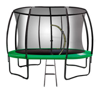 10ft Trampoline Free Ladder Spring Mat Net Safety Pad Cover Round Enclosure Green