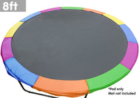 8ft Trampoline Replacement Pad Round - Rainbow