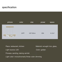 Luxury Hand Blown Glass LED Pendant Light 100cm Adjustable 3 Color Dimmable Remote Control for Dining Bar Living Room