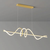 BAMDECOR A202 Modern LED Linear Pendant Lights with Dimmable LED  (160cm/180cm-Gold) 1.5 Meters