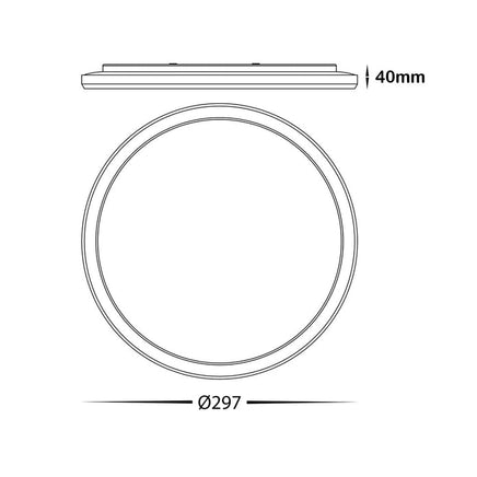 BAMDECOR Ultra-thin 25W Tri-colour Flush Round LED Oyster Light Ceiling LED Light SAA/RCM