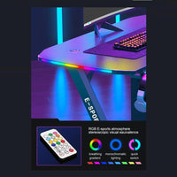 120cm New Arrive Computer Table Z Shaped Gaming Desk With RGB Led Lights Gaming Tables