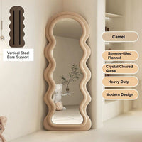 1.7m Elegance Curvy Floor Mirror Wavy Full Lenght Curvy Squiggle Full Body Irregular Asymmetrical Floor Home Decor