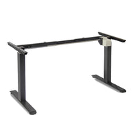 160cm Standing Desk Height Adjustable Sit Stand Motorised Black Dual Motors Frame White Top