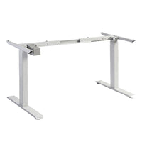 160cm Standing Desk Height Adjustable Sit Stand Motorised Black Dual Motors Frame White Top