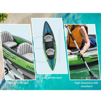 Intex Sports Challenger K2 Inflatable Kayak 2 Seat Floating Boat Oars River/Lake 68306NP