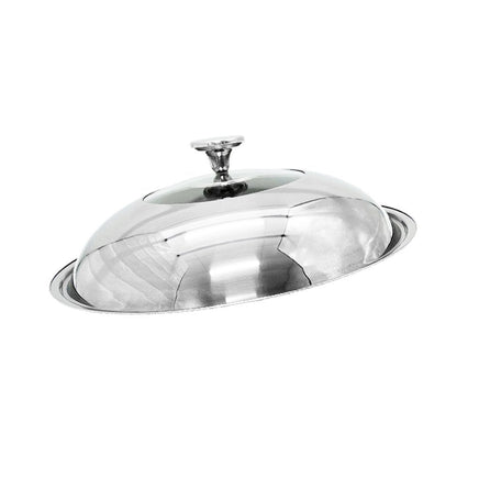 38cm Stainless steel Lid with Glass Window Frypan Casserole Pot Wok Replacement