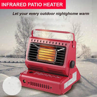 Portable Butane Gas Heater Camping Camp Tent Outdoor Hiking Camper Survival Black AU