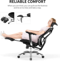 Sihoo Ergonomic Office Chair V1 4D Adjustable High-Back Breathable With Footrest And Lumbar Support Grey