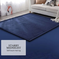 Soft Touch Ultra Plush Memory Foam Tatami Midnight Blue Mat - 200 X 400 CM